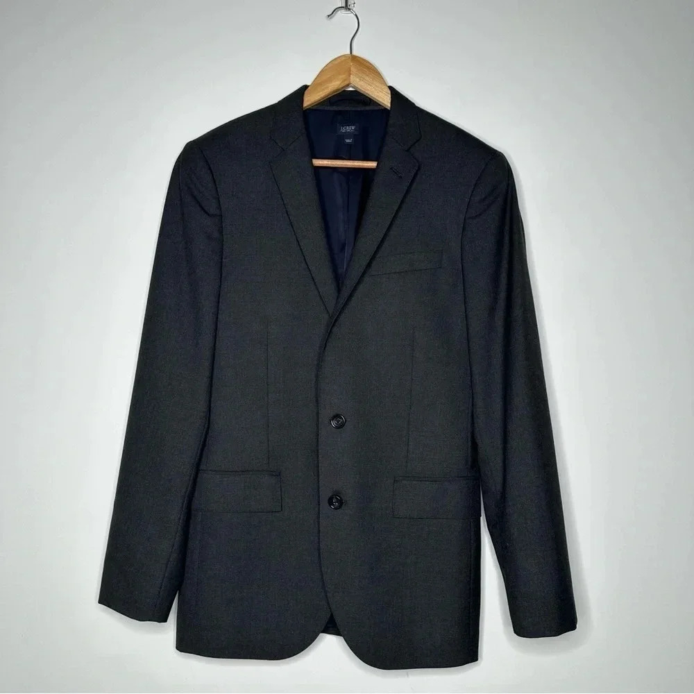 J. Crew Grey Ludlow Italian Super 120’s Wool Two Button Blazer Sport Coat 36R